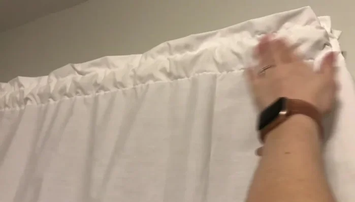 Insert the rod through the opening created in step 7.