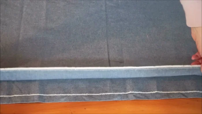 Cut out a fabric strip for the strap: 6 inches wide and 30 inches long (adjust for desired length and width). Fold it twice to make a 2-inch wide strap.