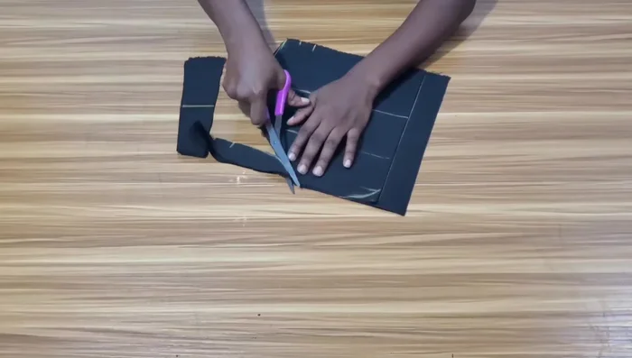 Cut out the bodice pieces. Create a sweetheart neckline by shaping the neckline.