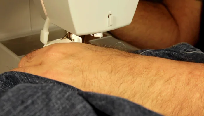 Set the stitch length to just over 1 and the width to just over 1 for a dense zigzag stitch.