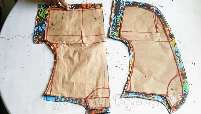 Add seam allowances to the cut pattern pieces.