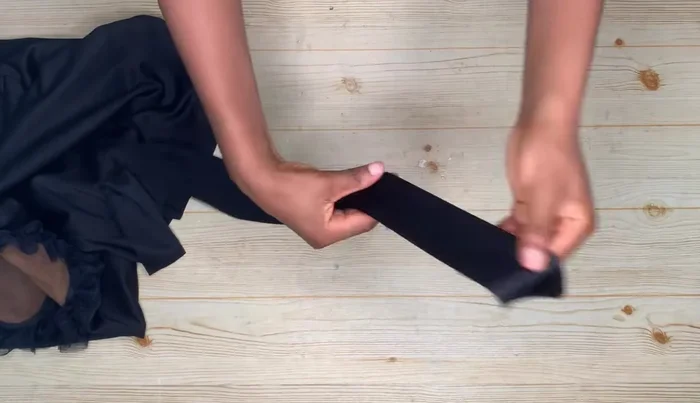 Hem the bottom of the skirt.