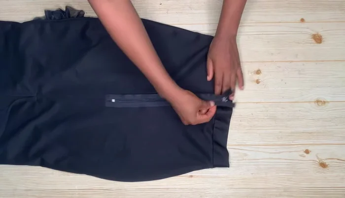 Hem the bottom of the skirt.