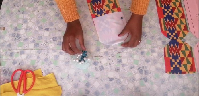 Try on the sock and adjust the fit by pinning and resewing any excess fabric.