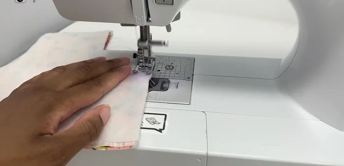 Repeat the same steps for the main fabric, but sew completely closed without leaving a gap. Press seams.