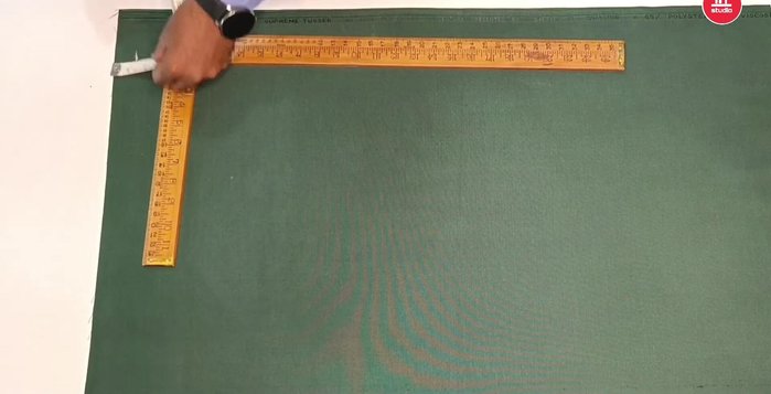 Mark the collar measurement (16.5 inches). Divide the neck measurement by 5 and add 1.25 inches.