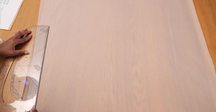 Create the front skirt pattern: Draw a horizontal line, mark a quarter of the waist measurement, mark upwards half an inch for a smoother curve.