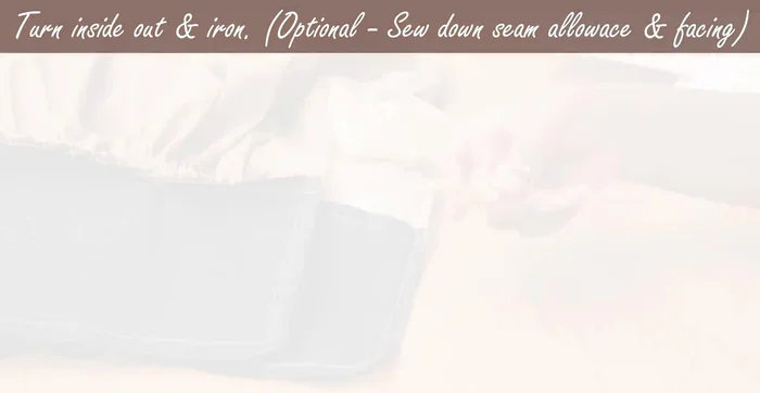 Optional: Do an edge stitch on the inside seam allowance.