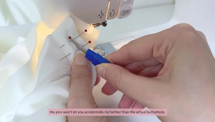 Pin ties to the waistband, measuring and positioning for desired length. Secure ties with small tacks.