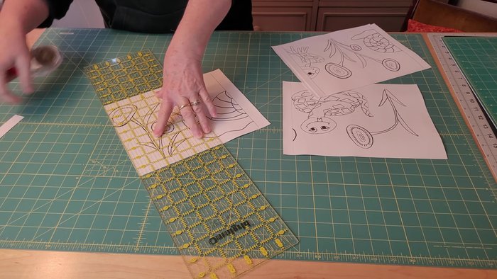 Cut 13 inches of fabric for the hoop.