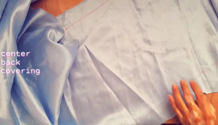 Create a back covering using the client's fabric.