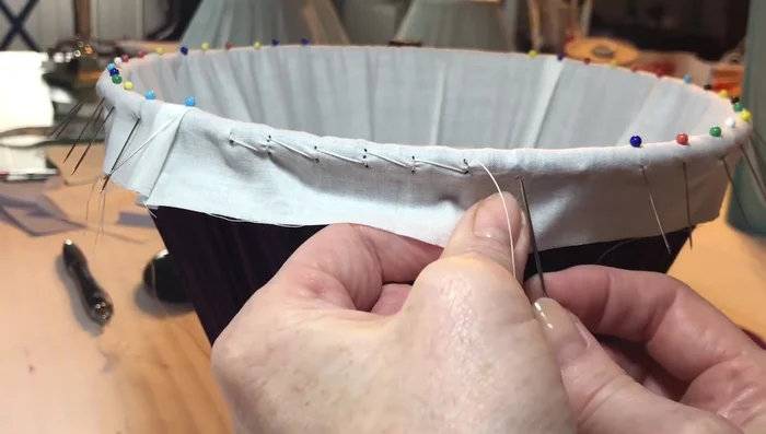 Avoid stitching into the top of the ring if stitches are to be hidden. Place stitches to the front of the frame.