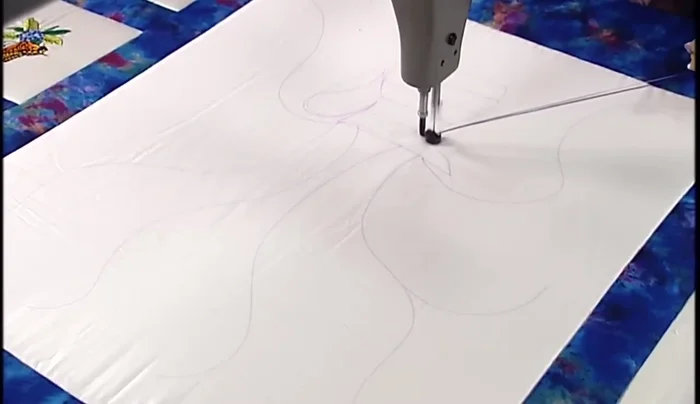 Decorate the pot: Add leaves and stems inside the pot using simple stitching.