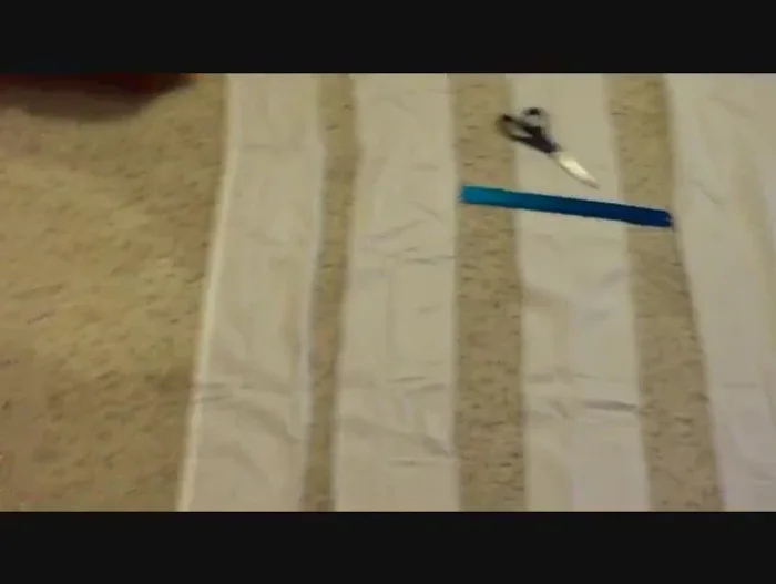 Lay out your sheets and cut them into 6-inch strips, starting from the bottom and working your way up. You can fold the sheet in half to speed up the process.