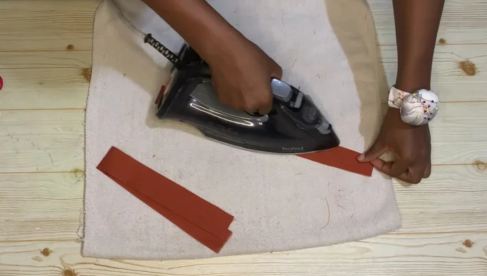 Cut the pleats to your desired length (6.5 inches for both).