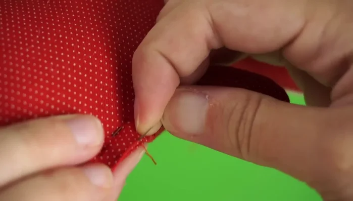 Close gap: Use a ladder stitch to close the gap.