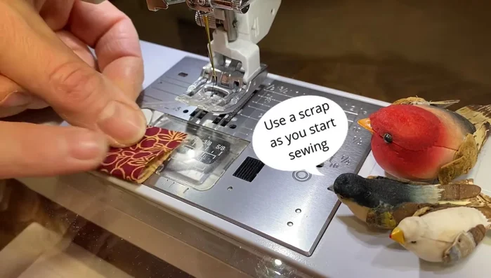 Chain stitch two patches at a time, ensuring you go around the entire patch.