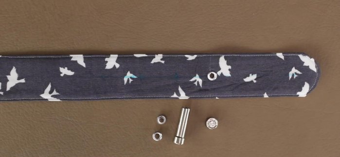 Remove basting stitches and enjoy your new belt!