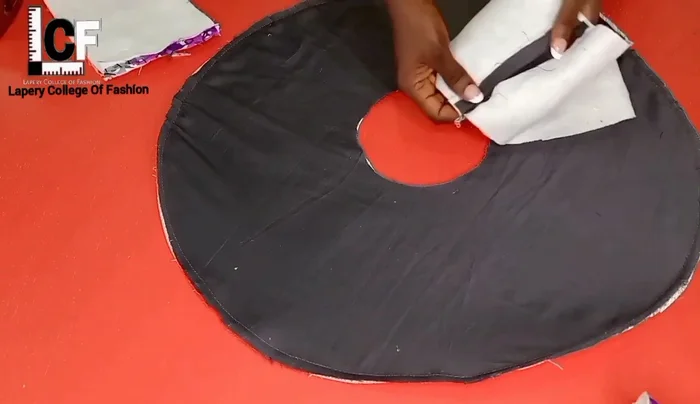 Trim excess fabric from the seam allowance to reduce bulk.