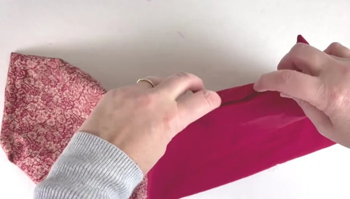 Close lining gap: Fold under the lining gap's seam allowance and topstitch close to the edge.