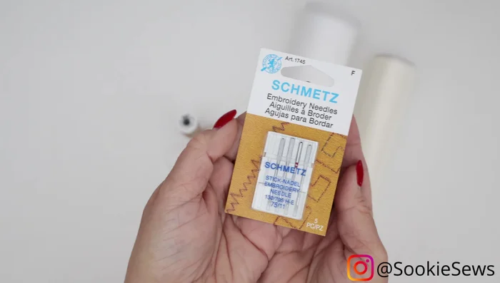 Choose your stabilizers: Use a wash-away mesh stabilizer for backing and a clear wash-away stabilizer for topping.