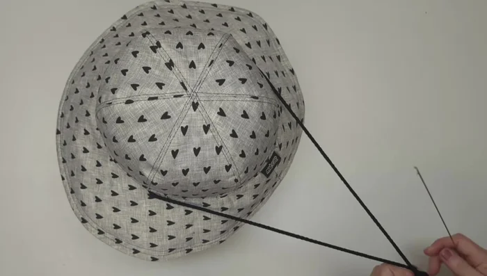 Add toggles to cords; tie and adjust.