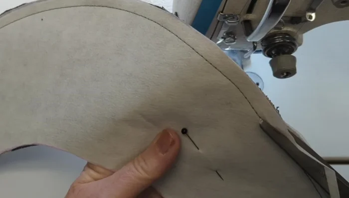 Sew heavyweight stabilizer to remaining brim edges.