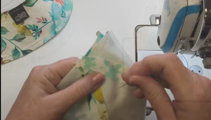 Sew two three-piece panels together.