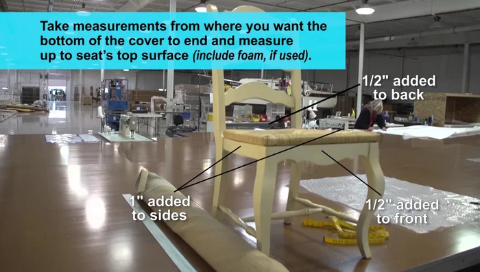 Add seam allowance (1/2 inch or more) to measurements.