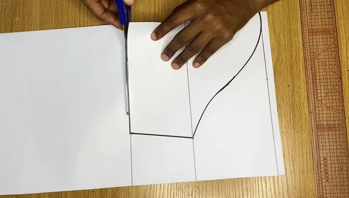 Cut out the short sleeve pattern (remember it’s folded).