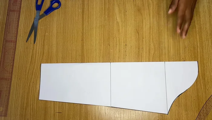 Cut out the long sleeve pattern.