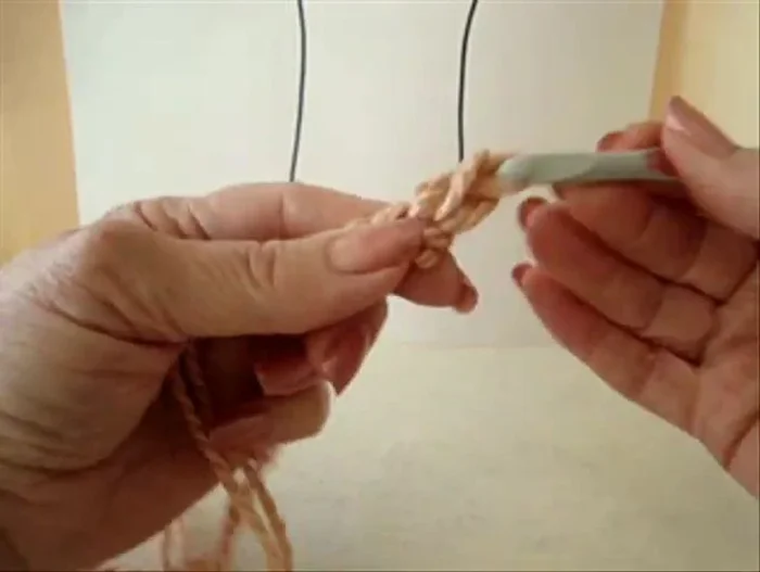 Continue single crocheting until the rectangle is approximately the length of your foot sole.