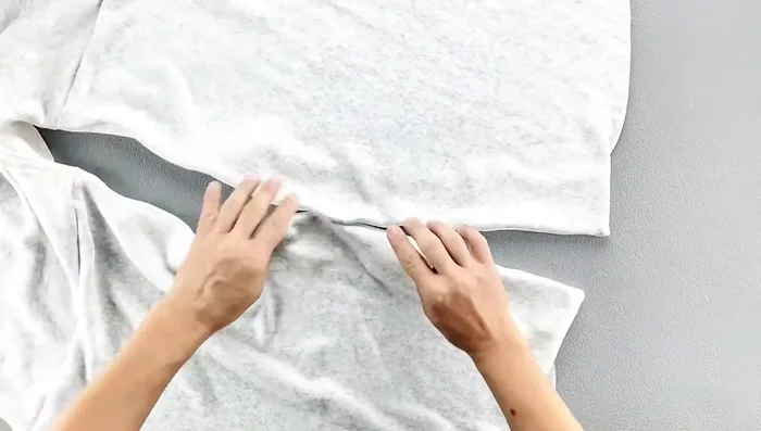 Sew side seams and underarm seams in one continuous stitch.