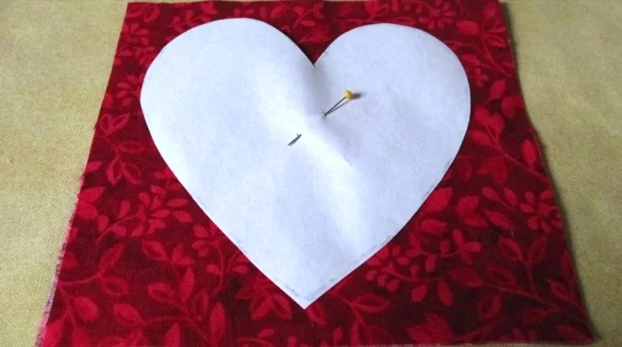 Stitch around the outside of the template, close to the edge, leaving a space open for stuffing.