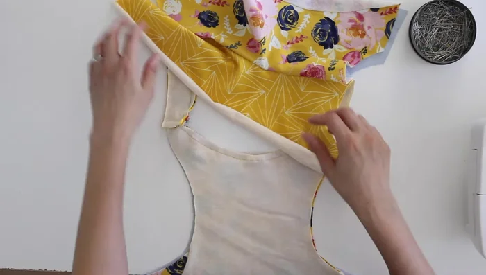 Turn right side out and press.