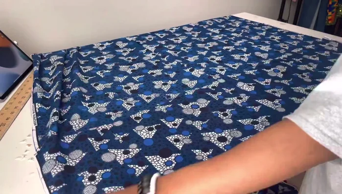 Fold fabric in half (wrong side out). Decide whether to cut a block or use the full piece.