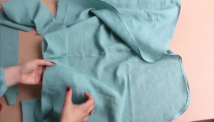 Press the seam and fold the waistband to cover the stitch line