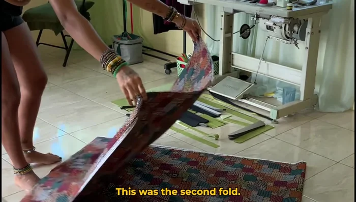 Cut one large circle down one fold to create the front piece.