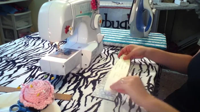 Trace your pattern onto the fabric with the fusible web.