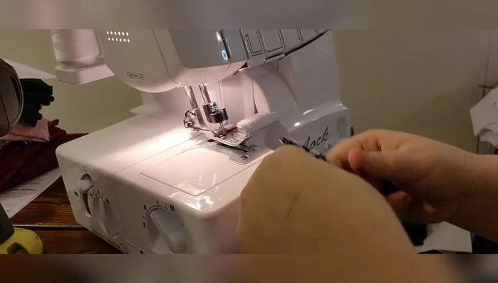 Finish seams using a serger (or sewing machine zigzag stitch) to prevent unraveling. Tuck and secure the elastic ends within the seams.