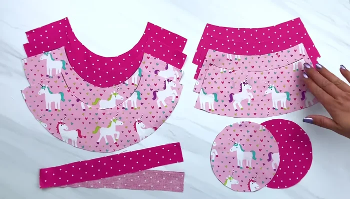 Add fusible fleece to the back of both brim pieces for added structure (optional).