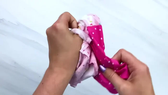 Turn right side out, and topstitch around the brim to close the opening.