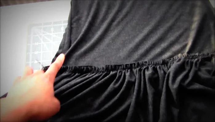 Hem the bottom of the skirt.