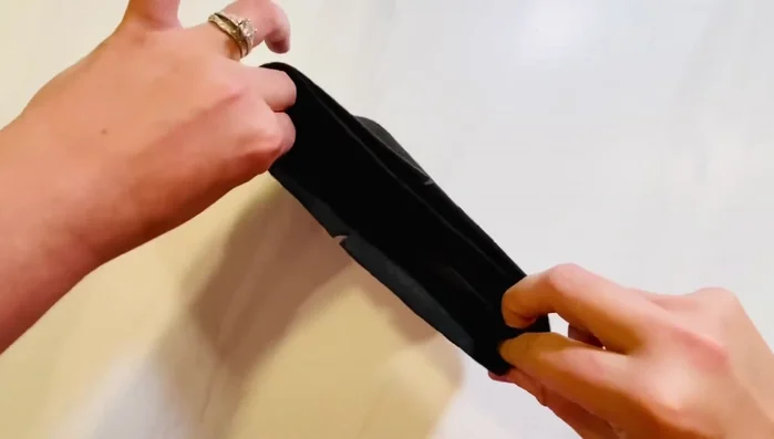 Match and pin the front, back, and sides of the boot and cuff.