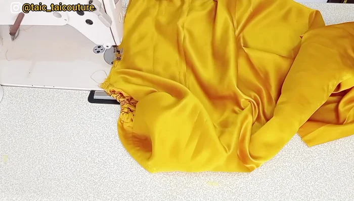 Sew the side seams using a French seam to finish raw edges neatly.