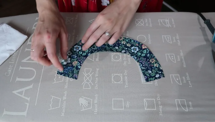 Finish raw edges with serger.