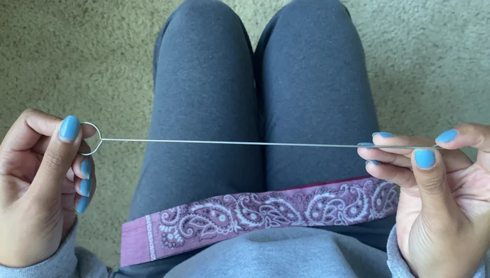 Press the stuffed straps (optional).