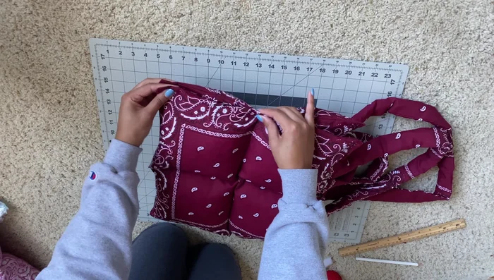 Flip the bag right side out.