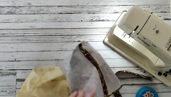 Stitch all the way around the basket, leaving an opening to turn. Remove pins.