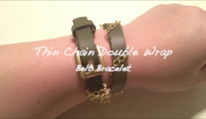 Cut a piece of belt the same length as your desired chain bracelet.